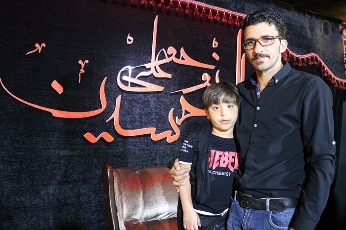 fathers and children in the House of mourning for Hussein