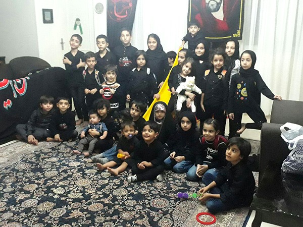 Children in the House of mourning for Hussein