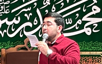 مدیحه سرایی کربلایی حسین عظیمی در جشن عید سعید مبعث پیامبر گرامی اسلام (ص)