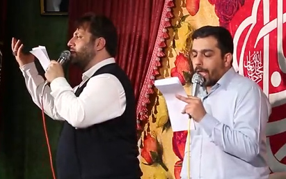 مدیحه سرایی حاج حنیف طاهری و کربلایی عباس قانعی در جشن نیمه شعبان و میلاد با سعادت حضرت مهدی عجل الله تعالی فرجه الشریف