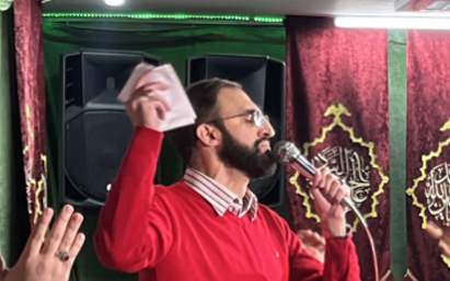 مدیحه سرایی کربلایی صالح منتظری در جشن میلاد حضرت اباالفضل العباس و امام سجاد علیهم السلام
