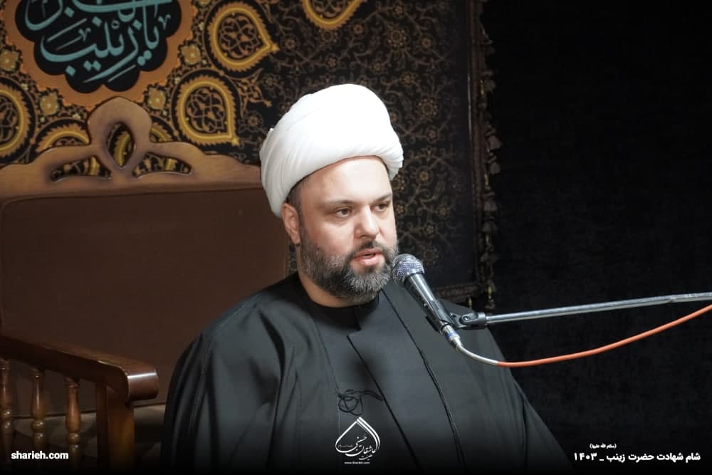 گزارش تصویری سخنرانی حجت الاسلام شیخ میثم علی پناه در محفل عزاداری شهادت حضرت زینب سلام الله علیها در حسینیه هیئت عاشقان حسینی علیه السلام