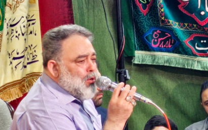 مرثیه سرایی حاج علی آئینه چی در مراسم جشن ولادت با سعادت امام رضا علیه السلام