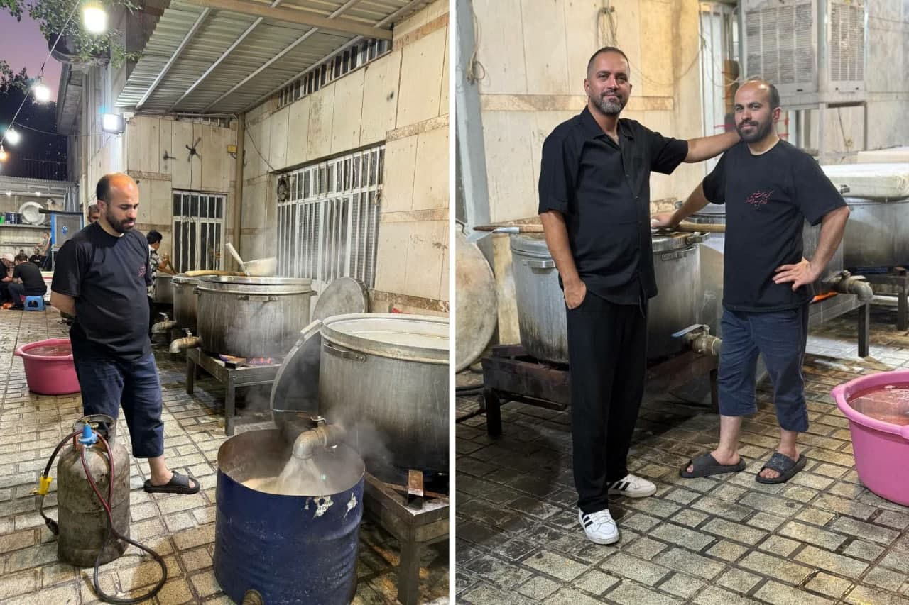 The cooking meals in the Ashura workers vow